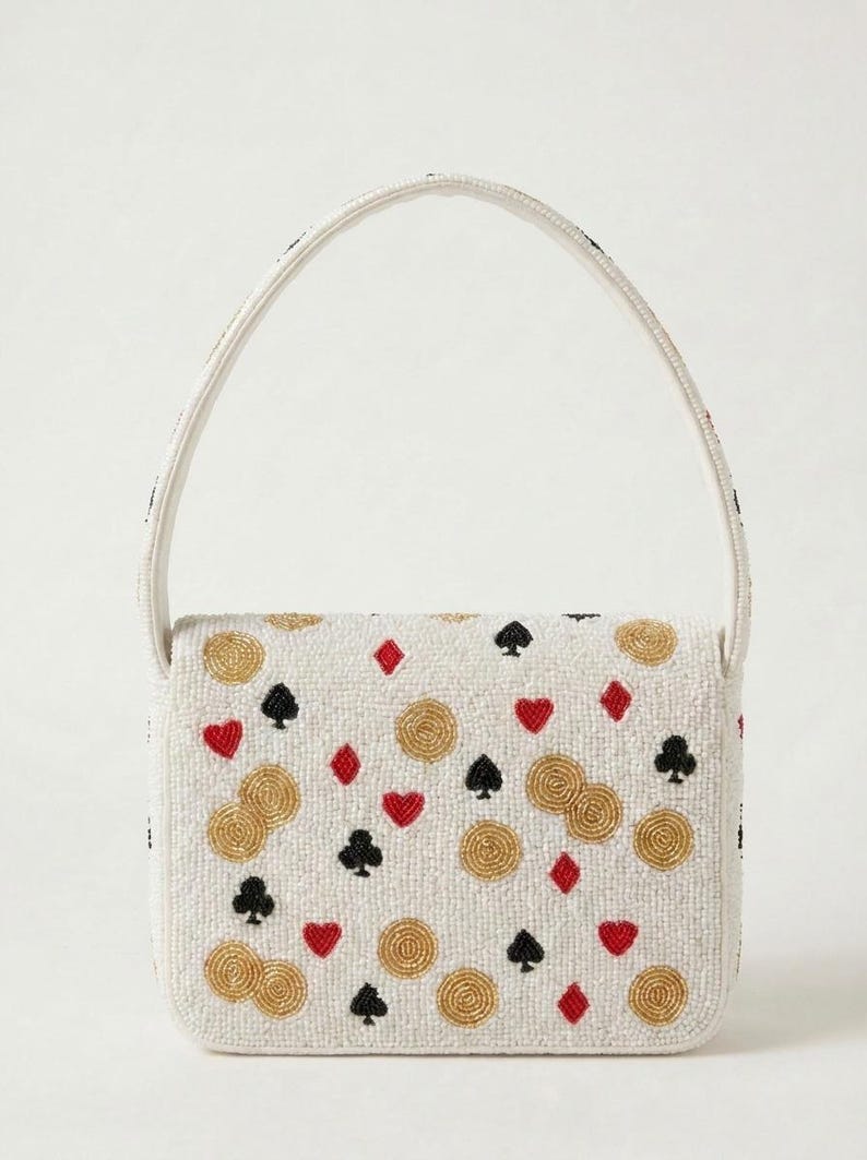 Slot Machine Shoulder Bag, Beaded Slot Purse, Casino Theme Handbag, 777 ...