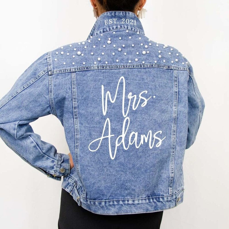 Blue Pearl Jean Jacket Bride Jean 