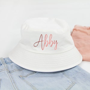 Bride Bucket Hats, Custom Wedding Party Bucket Hats, Personalized Bachelorette Party Bucket Hat, Bridesmaid Hat Gifts, Bride Bucket Hat Gift