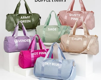 Personalisierte Reisetasche, benutzerdefinierte Brautjungfer Reisetasche Geschenk, Sporttasche, Sporttasche, Camping Taschen Geschenk für Frauen, Monogramm Weekender Tasche