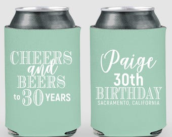 Personalized Can Cooler, Custom Can Coolers, Birthday Party Coolers, Birthday Can Coolers, Birthday Party Favors (74)