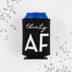 Thirty Can Coolers, 30th Birthday Can Coolers, Thirty Birthday Beer Huggers, 30th Birthday, 30th Birthday Can Cooler Favors, Insulator