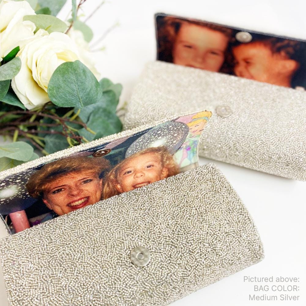 Custom Clutch Gift For Mom, Mother of the Bride Clutch Purse Gift, Personalized Photo Clutch for Mom, Wedding Purse, Mother's Day Bags - FOG