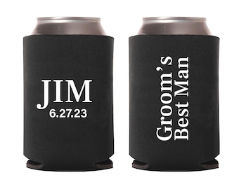 Enfriador de latas para el padrino del novio, enfriadores de cerveza personalizados para el padrino del novio, enfriador de latas para despedida de soltero, enfriador de latas personalizado para despedida de soltero (169)