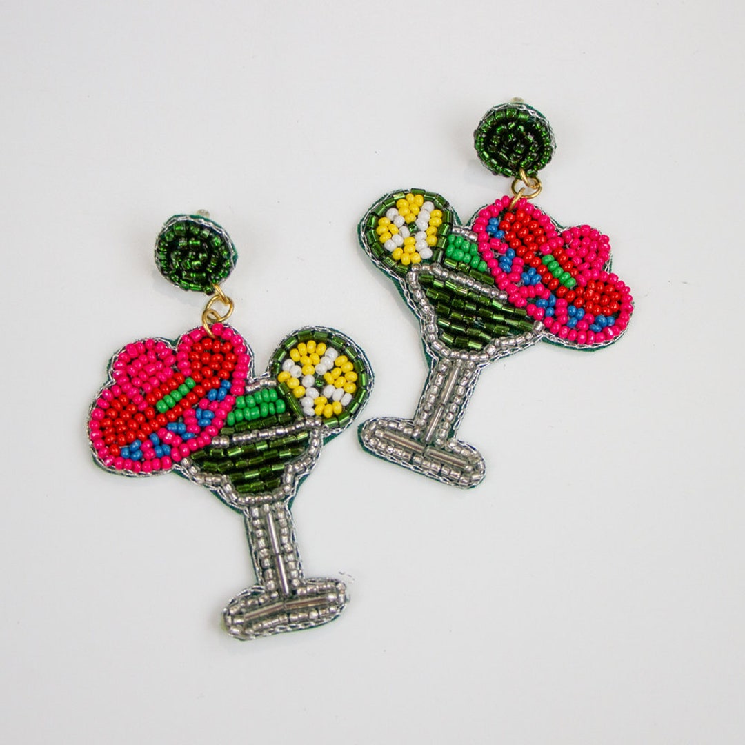 Margarita Earrings, Margarita Cinco De Mayo Earrings, Margarita Taco