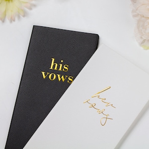 Groom and Bride Vow Books, Custom Wedding Vow Books, Vow Books for Her, Wedding Vow Books, His Vows, Vow Books for Him, Her Vows, Vow Books