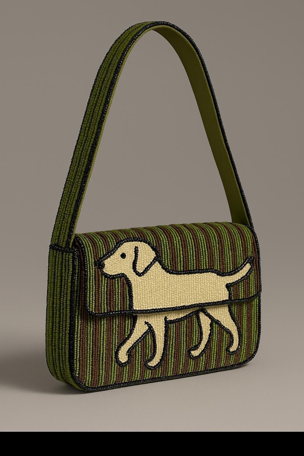 ビーズ細工の犬用財布、カスタム犬用バッグ、ペット肖像ハンドバッグ 