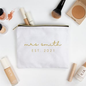 Personalisierte Frau Make-up-Tasche, Benutzerdefinierte Make-up-Geldbeutel, Benutzerdefinierte Braut Make-up-Tasche, personalisierte Braut Make-up Geldbörse, Benutzerdefinierte Brautjungfer Tasche Geschenke