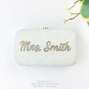 Custom Bridal Clutch, Beaded Bridal Clutch, Personalized Wedding Clutch, Bridal Clutch Bag, Wedding Day Bag, Bridesmaid Clutch -Clutch Box
