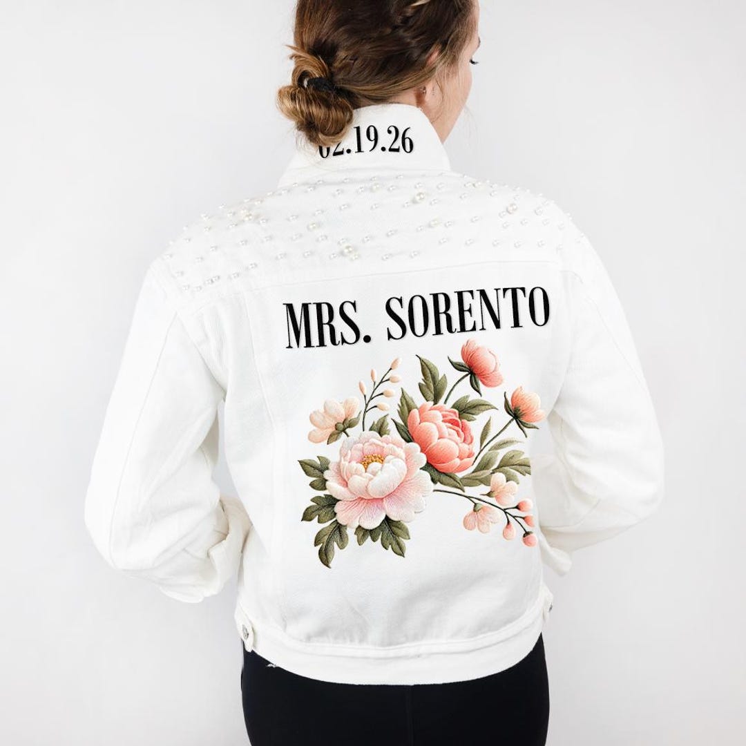 FLORAL DENIM JACKET main image 0