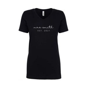 Personalized Mrs. T-Shirts, Bachelorette Party Tees, Wedding Party T-Shirts, Customized Bridal T-Shirts, Custom Mrs. Tees Gifts, Bach Tees image 7