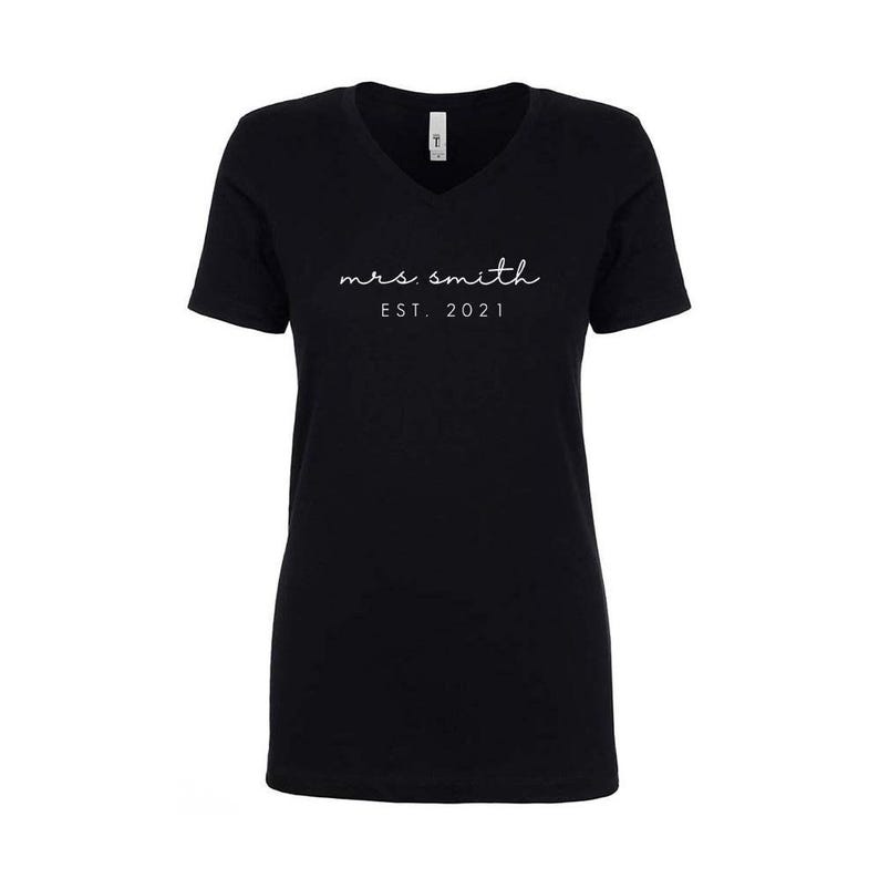 Personalized Mrs. T-Shirts, Bachelorette Party Tees, Wedding Party T-Shirts, Customized Bridal T-Shirts, Custom Mrs. Tees Gifts, Bach Tees image 7