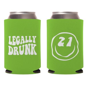 Personalized 21st Birthday Party Favors Koozies (20110) Beer Birthday,  Items