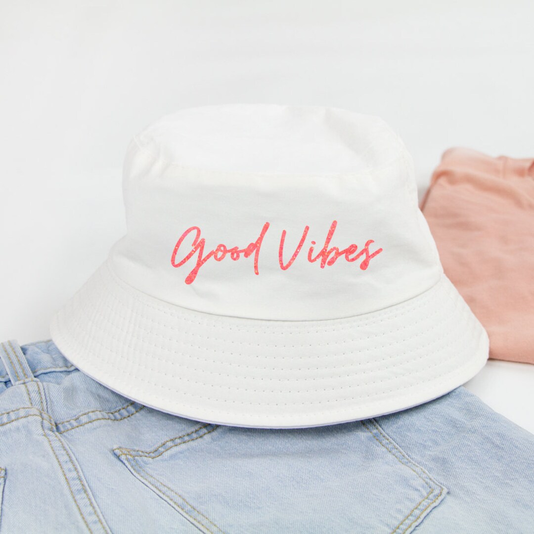 Good Vibes Bucket Hat, Bride Bucket Hat, Bridesmaid Bucket Hat