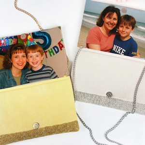 Custom Mother Clutch, Photo Clutch Groom, Personalized Mom Purse, Mother Of Groom Gift, Groom’s Mom Clutches, Custom Wedding Clutches (HHFC)