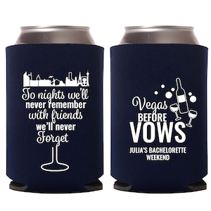 Personalized Bachelorette Can Coolers, Before Vows Bachelorette Party Can Coolers, Custom Party Can Coolers, Bridesmaid Party Favors (42)