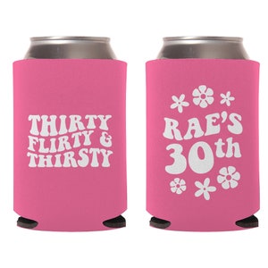 Personalized Wedding Can Cooler, Custom 30th Birthday Can Coolers, Personalized 30th Birthday Can Cooler, 30th Birthday Beer Hugger (104)
