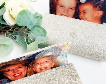 Bolso para la madre de la novia, regalo para la madre de la novia, bolso con foto para mamás, bolso para la madre del novio, bolso de mano personalizado para la madre de la novia - FOG