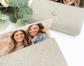 Bridesmaid Clutch Bag, Custom Bridesmaid Gift, Personalized Bridal Party Purse, Bridesmaid Gift Ideas, Elegant Bridesmaid Beaded Clutch- FOG