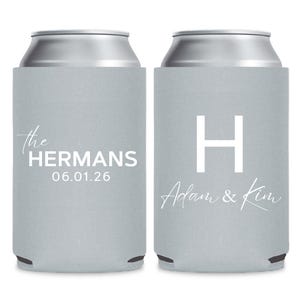 Personalized Wedding Can Cooler Favors, Custom Can Cooler Wedding Favor, Customized Wedding Favor, Customized Can Coolers for Weddings (197)