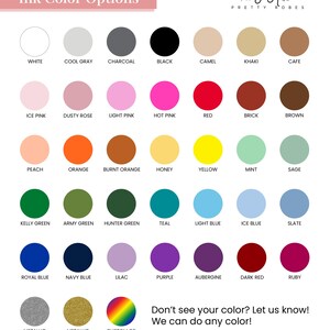 a color chart with different colors of paint