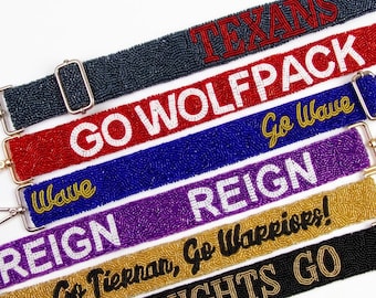 Tragegurt für den Spieltag, Tragegurt mit Saatperlen für den Spieltag, Tragegurt mit Perlenbesatz für den Spieltag, Kameragurt für den Spieltag, Taschengurt für den Spieltag, personalisierter Taschengurt für den Spieltag