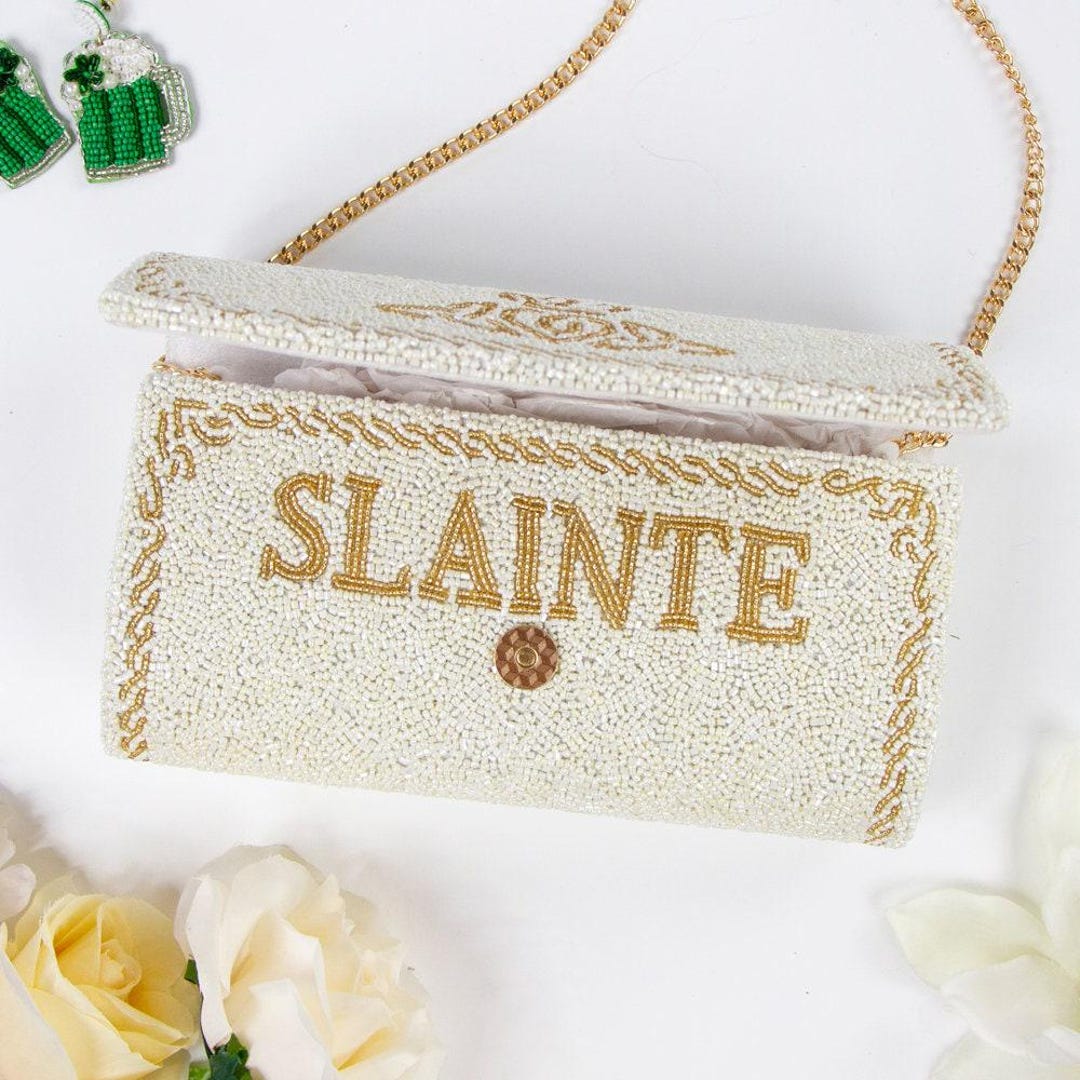 Shiny Beads Clutch Bag