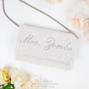 Bridal Clutch, Bride Purse, Mrs Purse, Bride Clutch, Custom Clutch, Name Clutch, Bride Name Purse, Bride Bag, Customized Bride Clutch (LHFC)