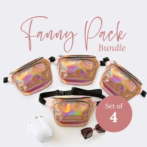 Bachelorette Party Fanny Pack Bundle, Custom Fanny Pack Set of 4-12, Bridal Shower Fanny Pack Bundles, Fanny Packs for Bachelorette Party