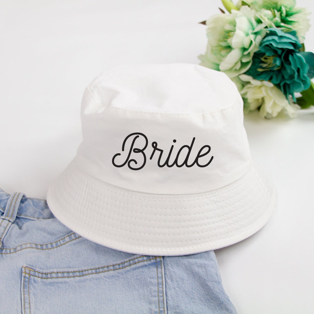 The Party Bucket Hat Bride Bucket Hat Custom Bride Bucket Etsy