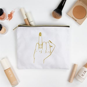 Engagement Party Makeup Bag, Soon To Be Mrs Makeup Bag Bridal Makeup Bag, Bride Makeup Purse, Wedding Makeup Bag, Custom Engagement Gift Bag