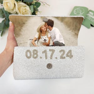 Custom Bride Clutch, Custom Bride Purse, Personalized Bridal Clutch Bag, Beaded Clutch Bag, Seed Bead Bridal Purse, Custom Bride Gifts - FOG