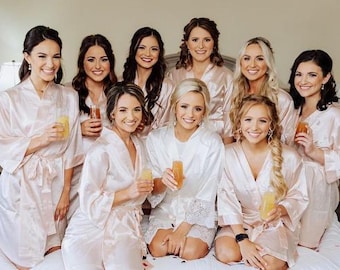 Bridesmaid Robe Set of Robes, Sets of Bridesmaid Robes, Set of Satin Bridesmaid Robes, Make your own set of Bridesmaid Robes and Satin Robes