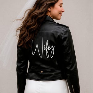 Personalized Mrs. Leather Jacket for Brides, Wedding Party Leather Jacket, Personalized Leather Jacket, Bachelorette Party Leather Jackets