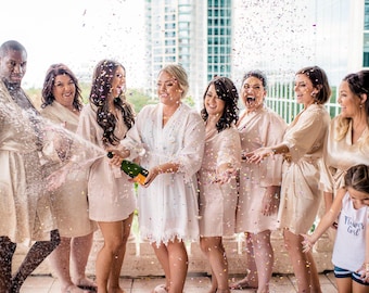 Bridesmaid Robes, Satin Robes, Bridesmaid Gifts, Bridesmaid Wedding Robe, Wedding Ceremony Getting Ready Robe, Wedding Satin Robes for Women