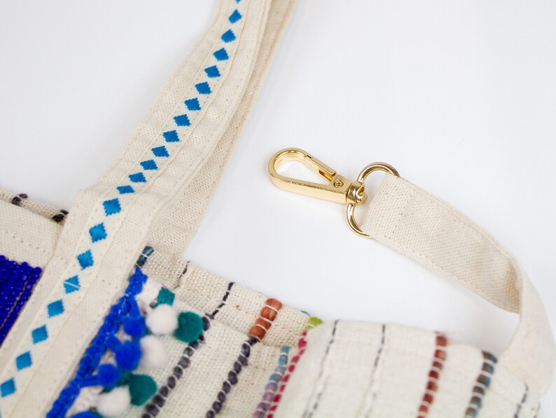 Strandmöbelväska med pärlor i boho-stil, möhippor, tygväska med pärlor för brud, söta tygväskor i tyg för bröllop, tygväska för brud bild 7