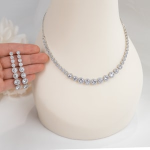 Bridal Jewelry Set, Bridal Necklace and Earring Set, Dainty Bridal Necklace Set, Bridesmaid Jewelry Set, Bride Jewelry Set, Jewelry Set Gift