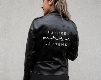 Benutzerdefinierte Braut Frau Kunstlederjacken, benutzerdefinierte Braut Frau Lederjacke, benutzerdefinierte Lederjacken, Brautlederjacke, Bachelorette Jacken