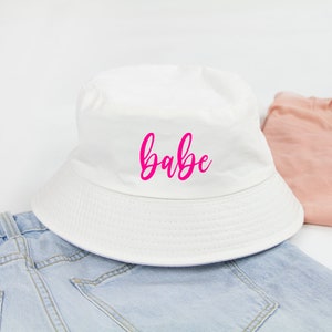 Babe Bucket Hat, Bridesmaid Bucket Hats, Custom Bridesmaid Hats, Wedding Party Hats, Bride Babe Bucket Hat, Bride Bucket Hat, Wedding Hats