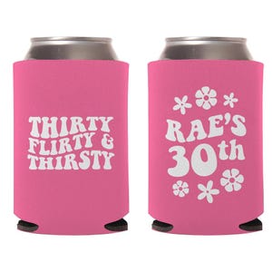 Personalized Wedding Can Cooler, Custom 30th Birthday Can Coolers, Personalized 30th Birthday Can Cooler, 30th Birthday Beer Hugger (104)