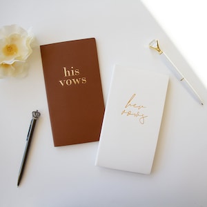 Hochzeitsgelübde, seine und ihr Ehegelübde, Braut- und Bräutigamgelübde, Benutzerdefinierte Hochzeitgelübde, Personalisierte Gelübdebücher, Ehegelübdebuch-Sets