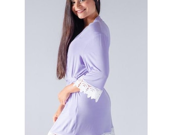 Jersey Maternity Robe | Stretchy Maternity Robe | Jersey Robe | Maternity Robes | Robes for Pregnancy | Pregnancy Robes Periwinkle Robe