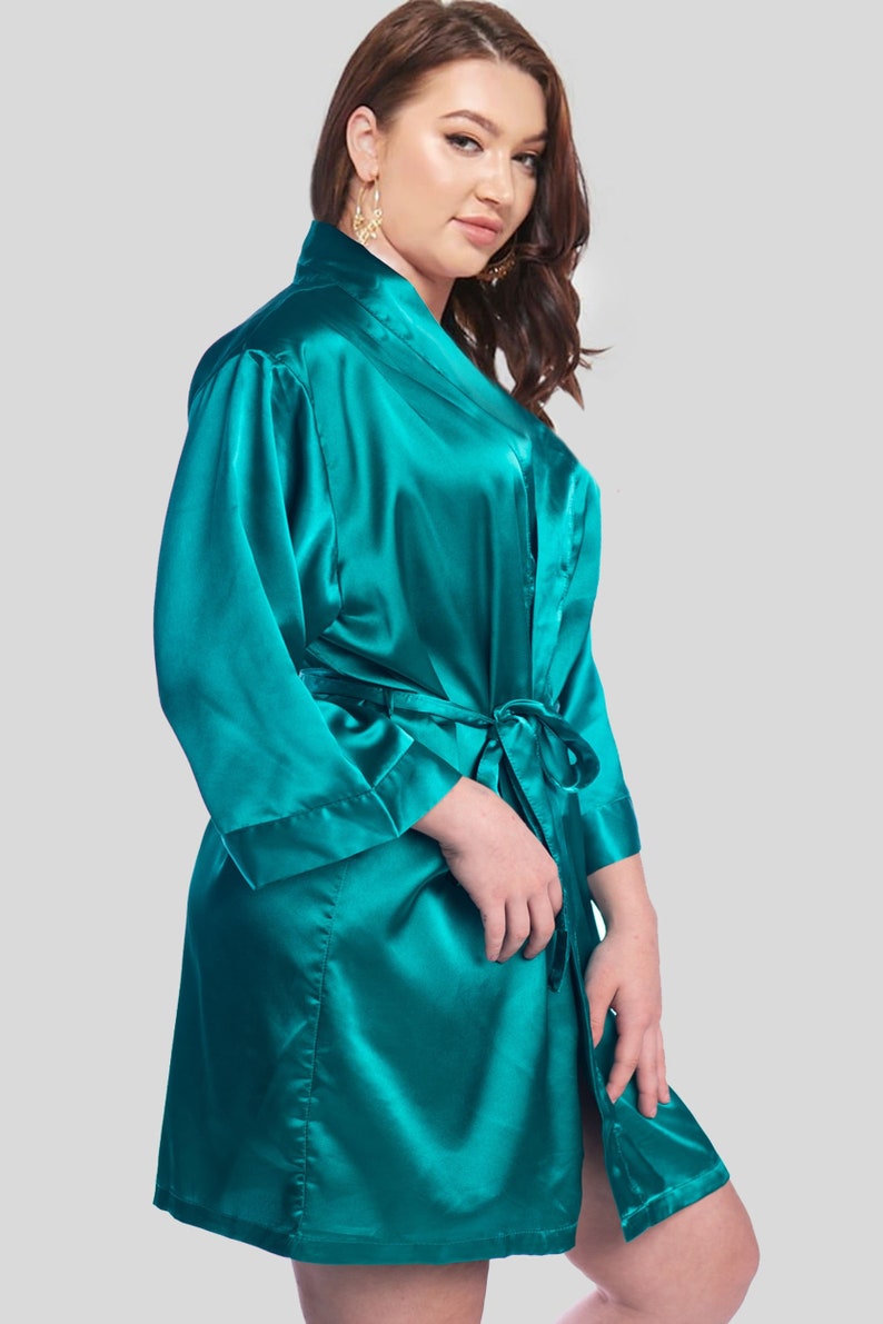Teal Robe Teal Bridesmaid Robe Teal Wedding Teal Etsy
