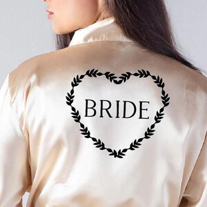 Hearth Wreath Robes | Personalized Satin Robe | Bridesmaid Robes | Personalized Bridal Robe | Personalized Bridesmaid Robes |