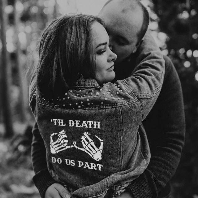 Black Pearl Bride Denim Jacket