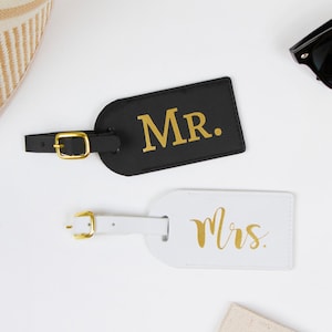 His/Her Luggage Tag, Bridesmaid gift, Wedding Favor Tags,  Luggage tag favors, Wedding Tag, Mr and Mrs gift, Wedding luggage tag,Luggage Tag