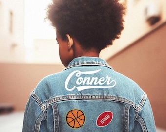 Boys Patched Jean Jacket, Children's Patched Denim Jacket, Patched Denim Jackets, Girls Patched Denim Jacket, Kids Denim Jacket with Patches