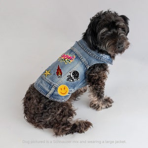 Dog Denim Jacket, Custom Dog Denim Vest, Personalized Dog Jean Jacket, Small Dog Custom Denim Vest, Custom Denim Vests for Dogs, Dog Jackets