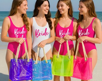 Braut einteiliger Badeanzug | Brautjungfer Badeanzug | Personalisierter Badeanzug | Angepasst Badeanzug | Hochgeschnittener Badeanzug | High Cut Badeanzug(10)