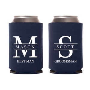 Best Man, Groomsman Can Coolers, Best Man Proposal Beer Huggers, Groomsman Proposal Beer Hugger, Personalized Can Cooler for Groomsman (115)